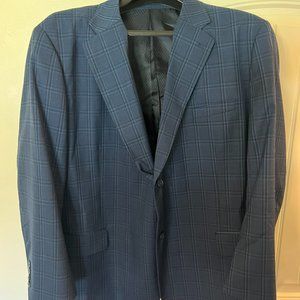KS Signature Collection Big & Tall 2-Button Sport Coat Navy Blue B56